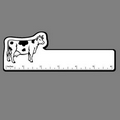 6" Ruler W/ Spotted Dairy Cow (Right Side)